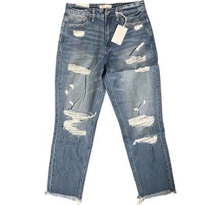Vervet Emma Mom Jeans distressed NWT, women’s Size 29